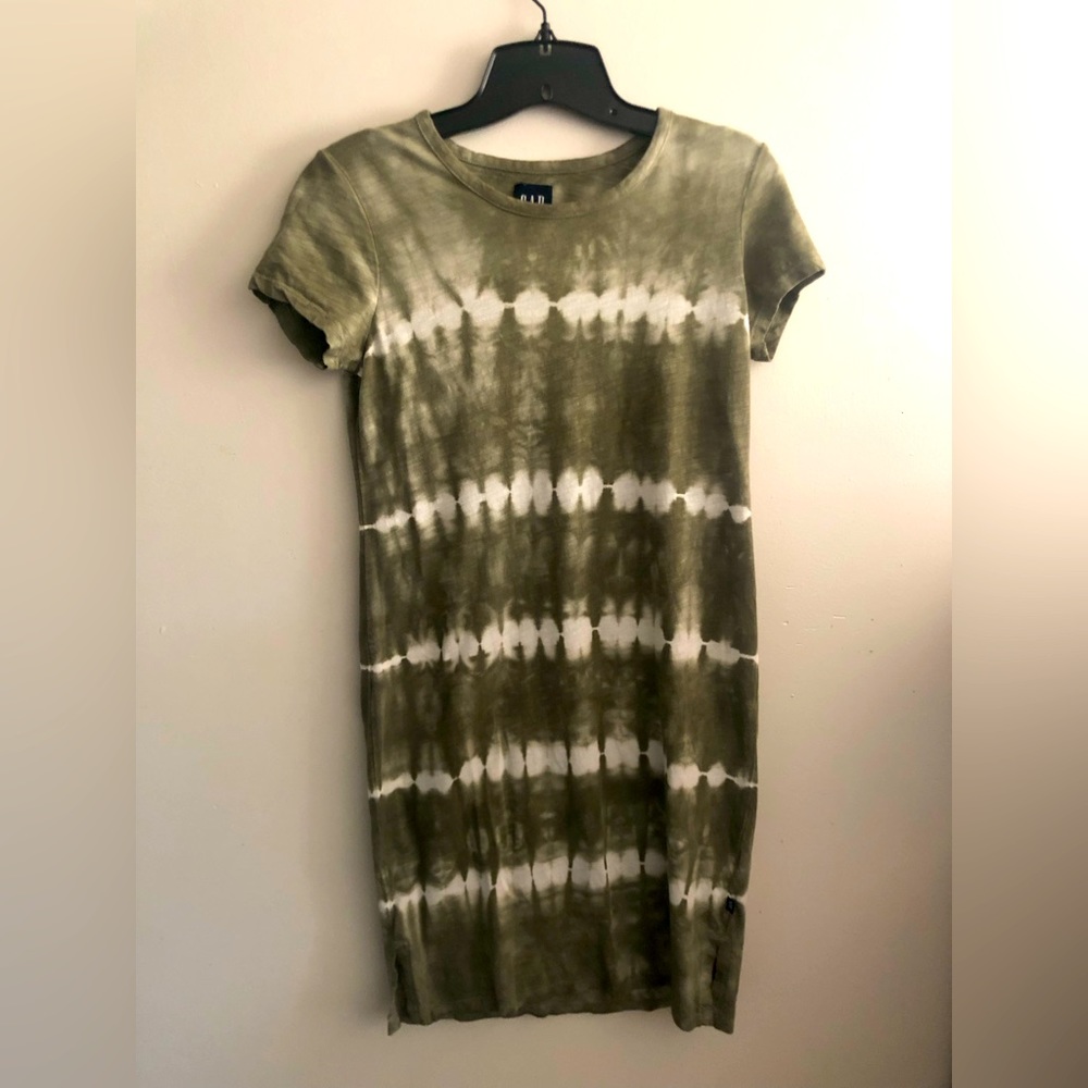 Gap Green Short Sleeve Tee Dress